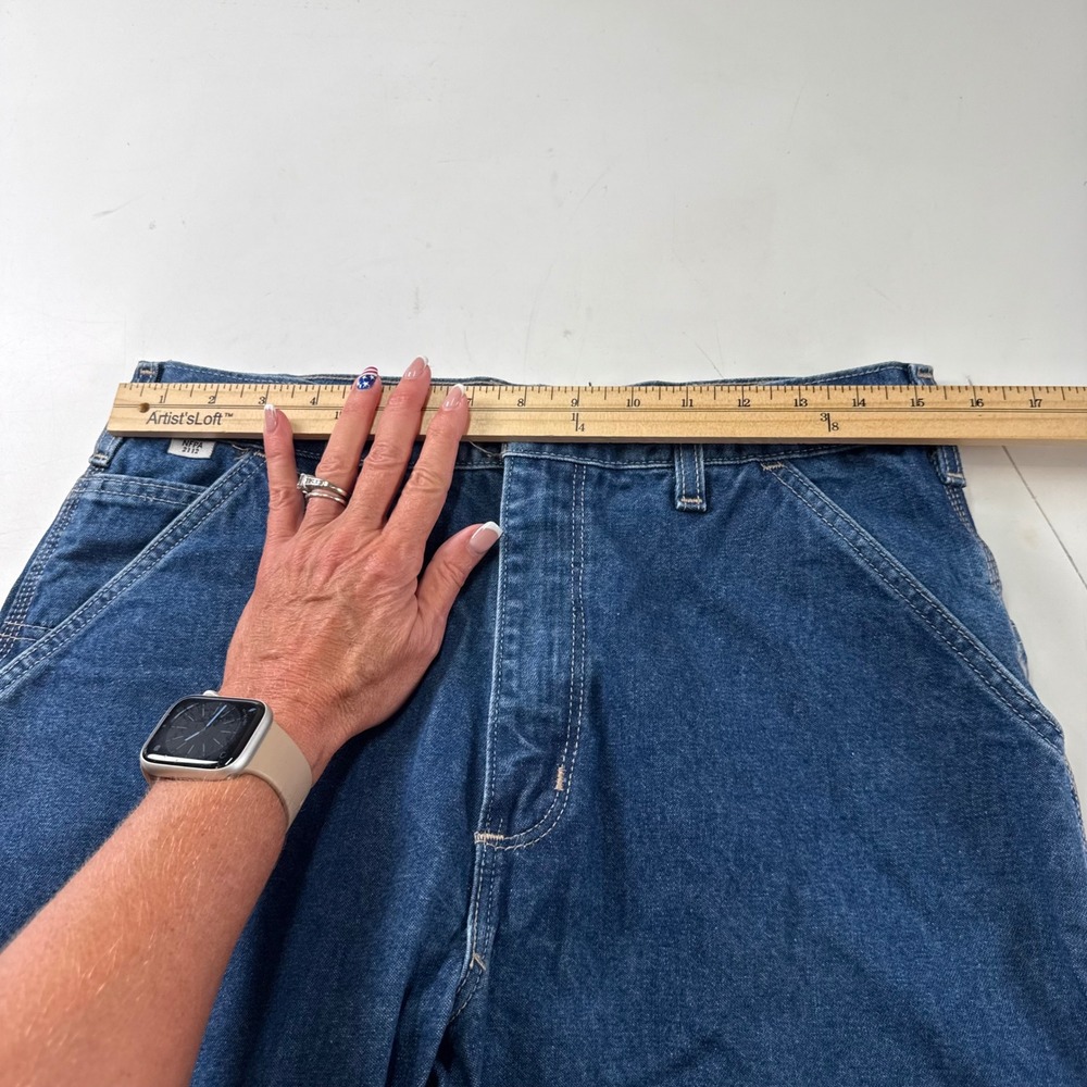 Carhartt FRB13 DNM Flame Resistant Carpenter Jeans Men's Sz 33x32 Original Fit - Picture 7 of 10
